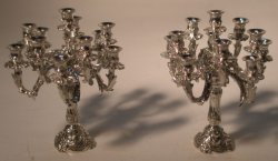 Pair of 11-Light Candelabrums by Harry Smith