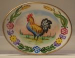 Provencal Coq Oval Platter by Christopher Whitford
