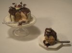 White & Dark Chocolate Gateau by Linda Cummings