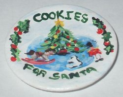 Cookies For Santa Plate by Linda Silar