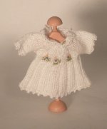 Knit Sweater White w/Pink Flowers on Manniquin by Anabela