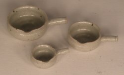 Pottery #80 Grey Set of 3 Pots Elisabeth Causeret