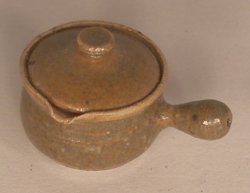 Pottery #62 Brown Pot w/Lip by Elisabeth Causeret