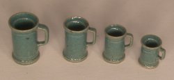 Pottery #52 Green Measuring Set by Elisabeth Causeret