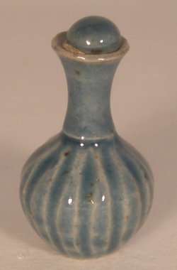 Pottery #72 Blue Bottle by Elisabeth Causeret