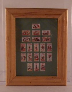 Framed Tobacco Cards Cowboy/Indians by Shepherds