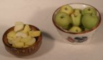 Whole & Sliced Apples in Pottery Bowls by Richard Johnson