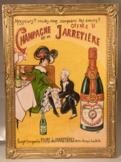 French Advertising Painting Jarretiere by Christopher Whitford