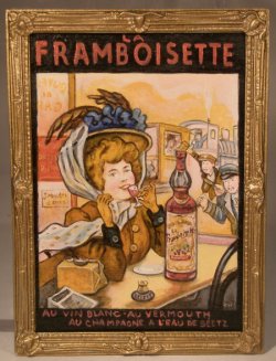 French Advertising Painting Framboisette by Christopher Whitford