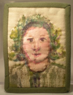 Hand Painted on Fabric Quilt Wallhanging Mother Earth