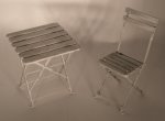 Distressed Bistro Table by Hans Meier
