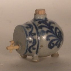 Pottery Wine Container w/Spiket by Elisabeth Causeret #A