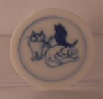 Three Cat Plate by Yamano