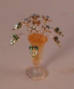 Venition Vase w/Crystal Flowers by Ursula Stumer B by Gerd Felka