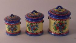 Polish Pattern Anna Canister Set by Christopher Whitford