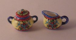 Polish Pattern Anna Creamer & Sugar by Christopher Whitford