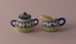 Polish Pattern Martyna Creamer & Sugar by Christopher Whitford