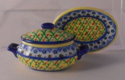 Polish Pattern Martyna Oval Tureen Tray by Christopher Whitford