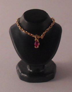 18KT Gold w/Ruby Necklace by Schindler