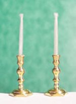 Pair Elegant Candlestick Hexagonal , non-electric by Clare-Bell