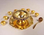 Punch Bowl Set, gold finish by Clare-Bell Punch Bowl Set, gold finish by Clare-Bell