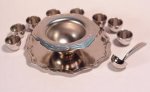 Punch Bowl Set, silver finish by Clare-Bell Punch Bowl Set, silver finish by Clare-Bell