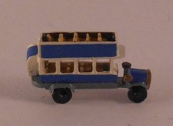 Double Decker Bus Blue by Minnie Maria
