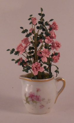 Roses in Antique Porcelain Pot by Artistic Florals