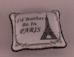 Paris Pillow by Janet Nowicki