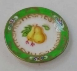 English Fruit Pear Dinner Plate by Christopher Whitford