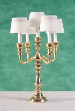 5 Light Georgian Candelabra w/shades electric by Clare-Bell