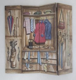 Mens Dressing Room Screen by Christopher Whitford Mens Dressing Room Screen by Christopher Whitford