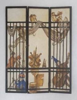 Monkey Musicians Screen by Christopher Whitford Monkey Musicians Screen by Christopher Whitford