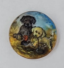 Best Friends Puppy Dog Plate by Christopher Whitford