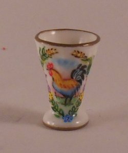 Provencal Coq Flared Vase by Christopher Whitford