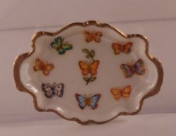Butterfly Garden Handled Tray by Christopher Whitford