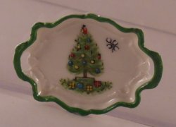 Christmas Tree Handled Tray by Christopher Whitford