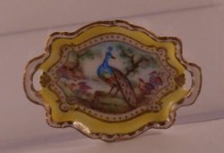 French Peacock Handled Tray by Christopher Whitford