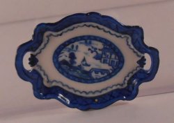 Blue Canton Handled Tray by Christopher Whitford