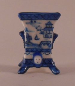 Blue Canton Ceche Pot by Christopher Whitford