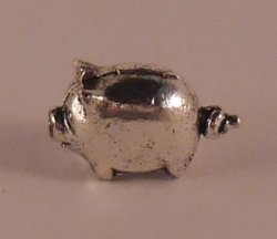 Silver Platted Piggy Bank #B