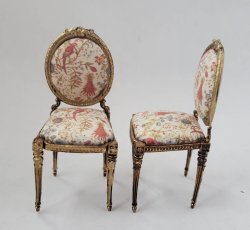Les Chinoiseries Exotic Silk Print French Chair by Alison Davies