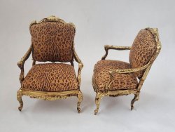Leopard Print French Chair by Alison Davies