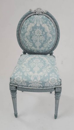 Medalion Silk Print Oval Back Chair by Alison Davies