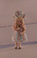 Doll inBlue/Pink Strip Dress by Pat Boldt