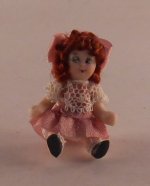 Doll in Pink Dress by Pat Boldt
