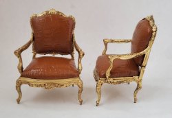 Crocodile Embossed Leather Chair by Alison Davis
