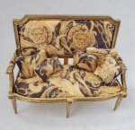 Salon Set Upholstered in Versace Silk by Herbillon