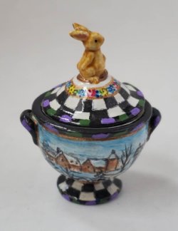Village Check Ltd.Ed. Round Tureen by Christopher Whitford