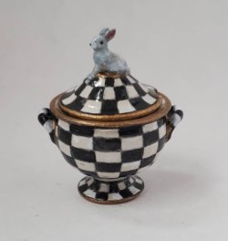 Jester Check Ltd.Ed. Round Tureen by Christopher Whitford